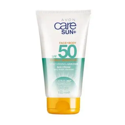 Avon Care Sun+ Pure & Sensible Crème Solaire Corps et Visage SPF50 150ml