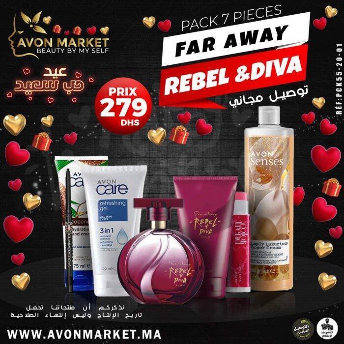 Avon Pack Far Away Rebel and Diva 1