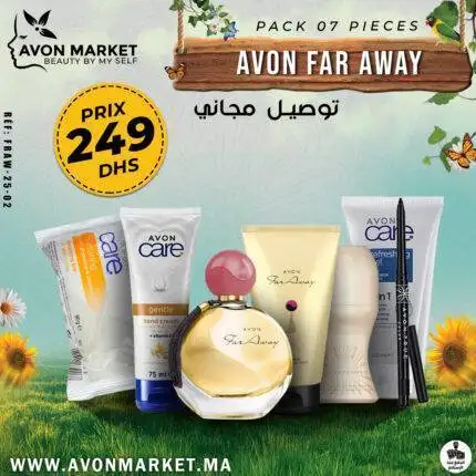 Pack 7 pieces Avon far away Far Away  de Avon est un parfum Ambre pour femme. Far Away a été lancé en 2019. Far Away a été créé par Jean-Marc Chaillan,