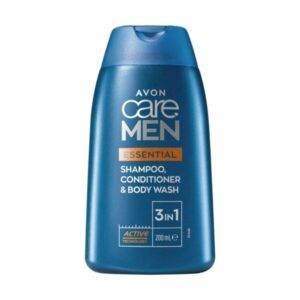 Avon Care Men Essential 3 en 1 Shampooing, Après-Shampooing et Gel Douche